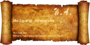 Weigang Armanda névjegykártya